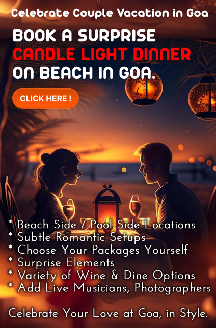 Couple Candle Light Dinner in Goa instead of Angriya Cruise